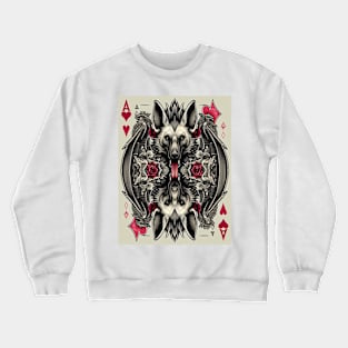 Maned Wolf Dragon Ace of Hearts Crewneck Sweatshirt